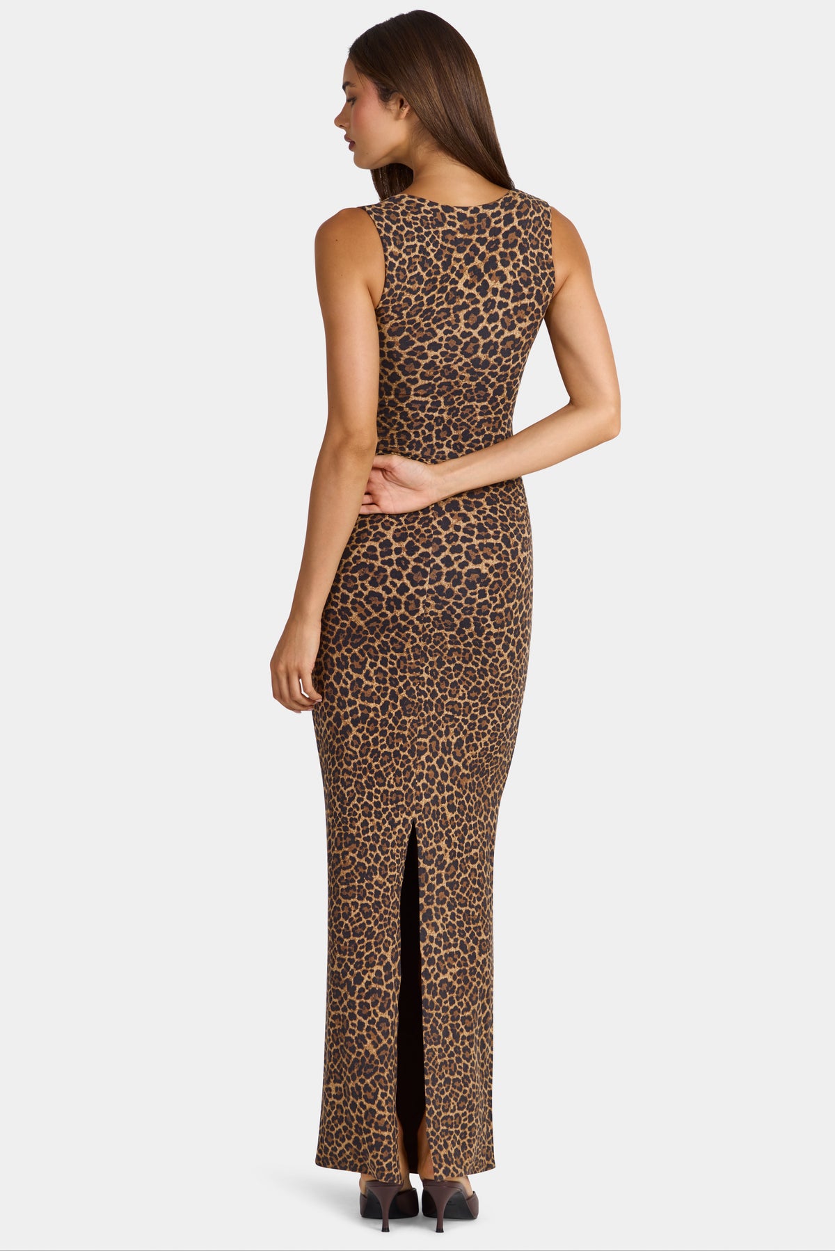 ⁣⁢Maxikleid aus Modal mit eckigem Ausschnitt in Leo-Print⁤⁣ - 2