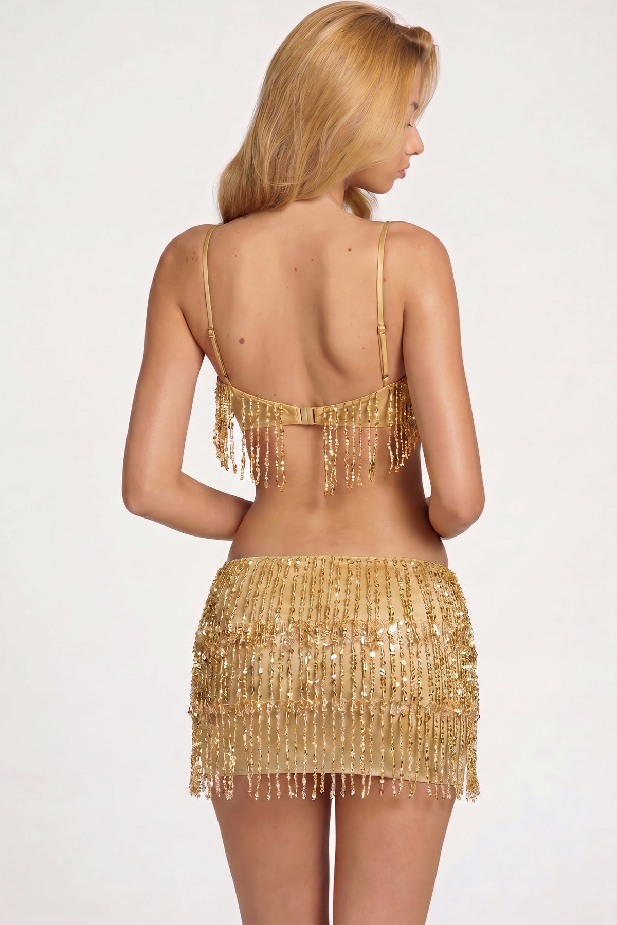 ⁣⁢Bralette mit Fransenbesatz in Gold⁤⁣ - 2