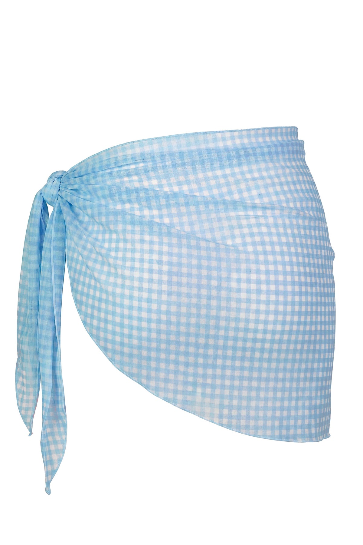 ⁣⁢Sarong im blauen Vichy-Karo⁤⁣