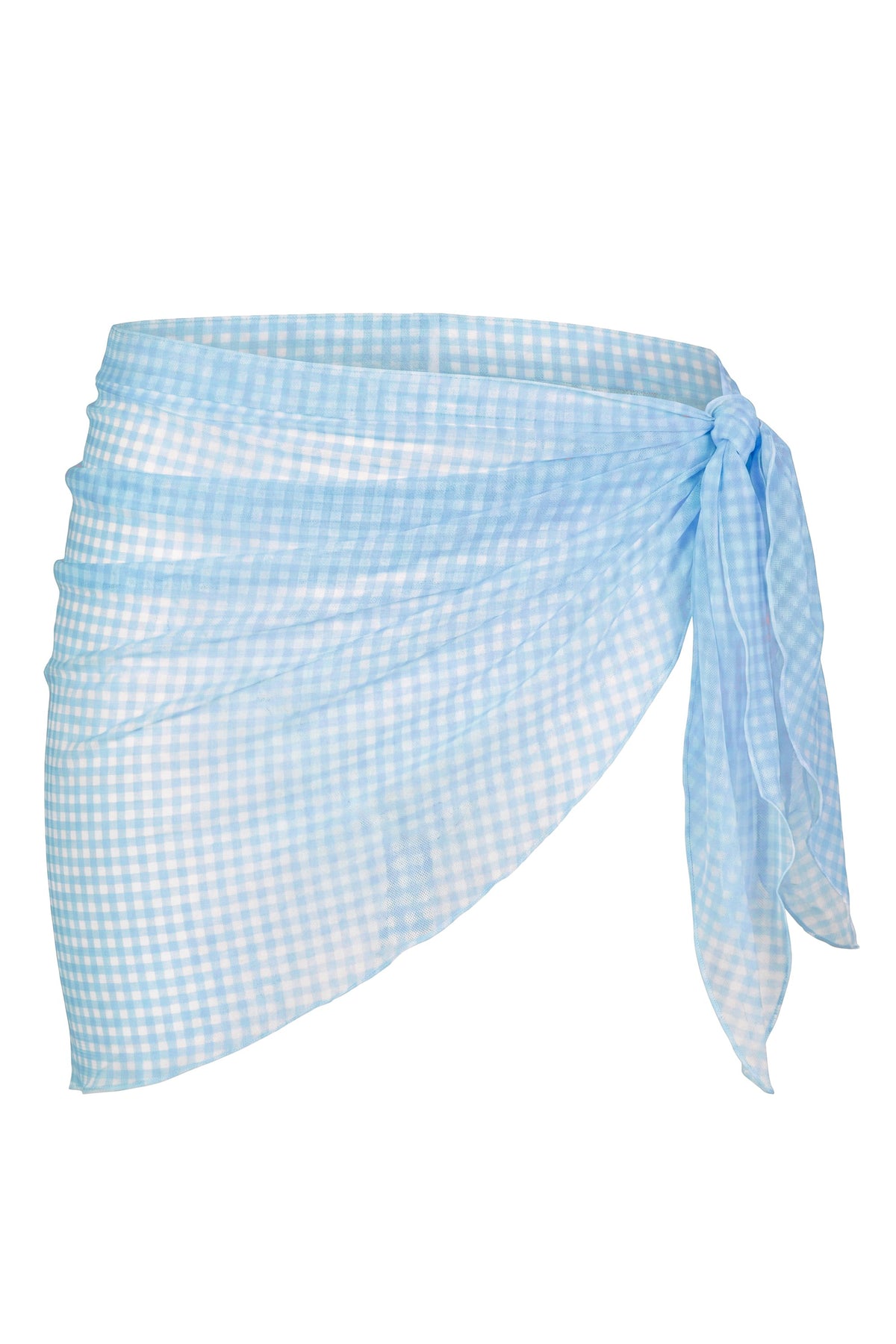 ⁣⁢Sarong im blauen Vichy-Karo⁤⁣