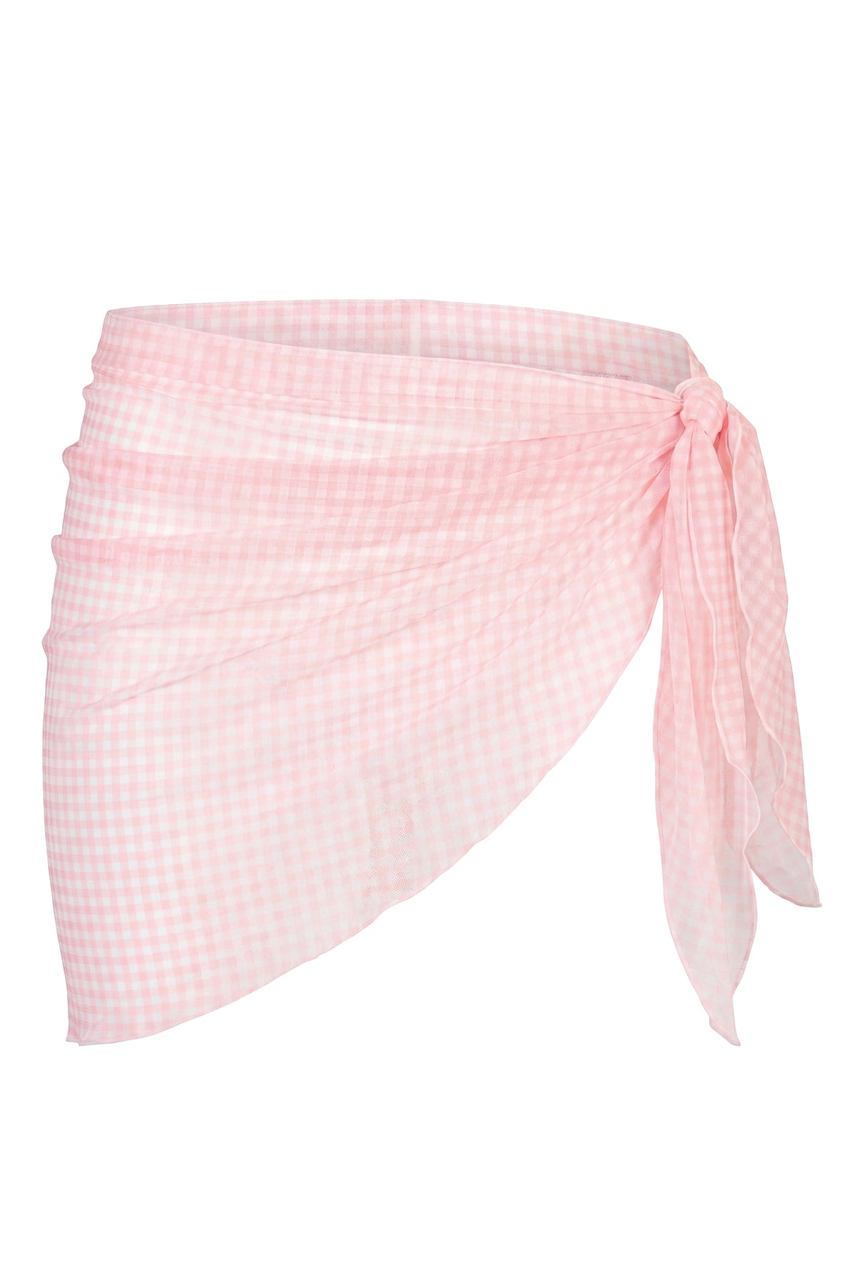 ⁣⁢Sarong im rosa Vichy-Karo⁤⁣