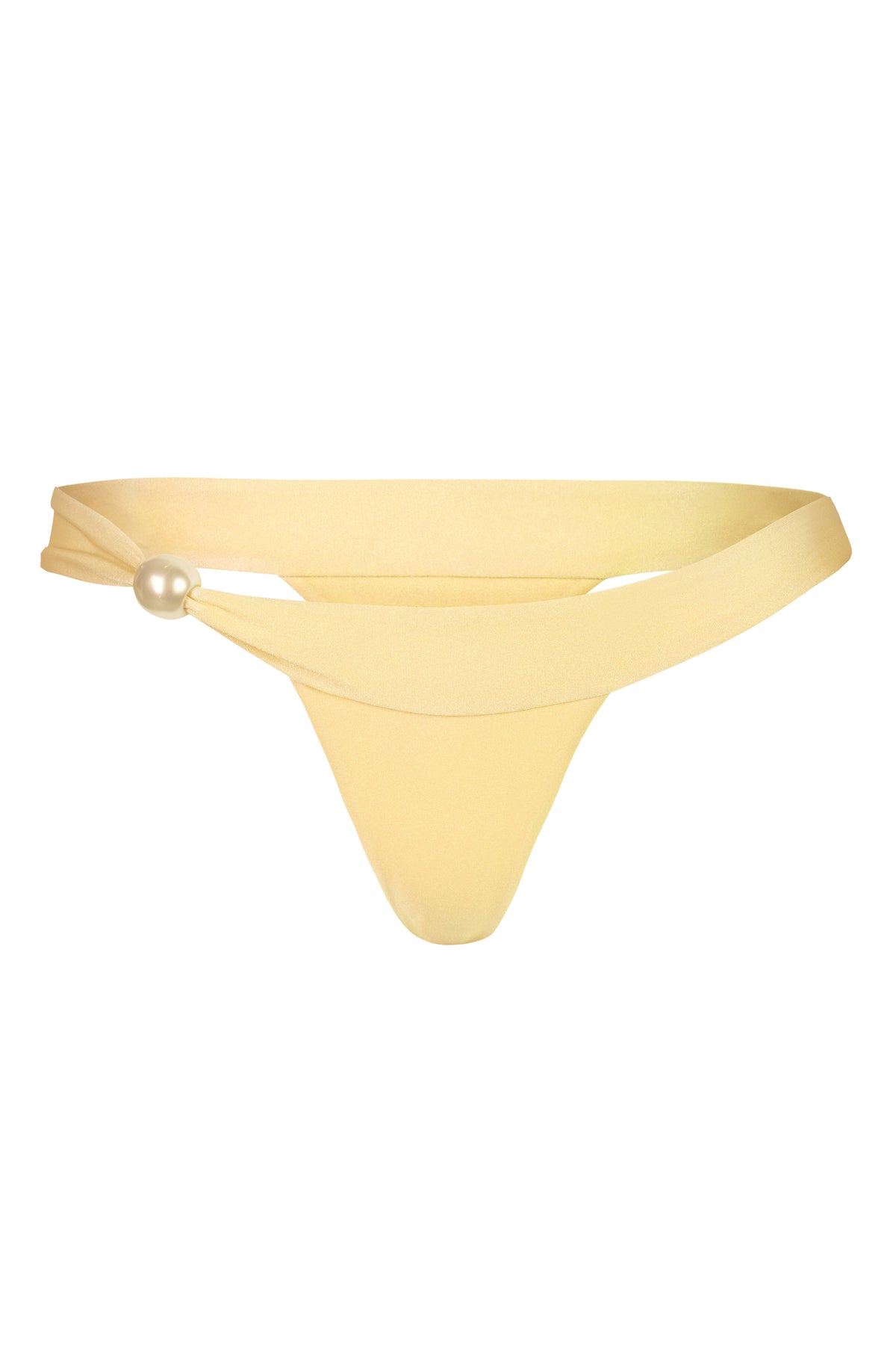 ⁣⁢Tanga-Bikinihose in Zitronengelb⁤⁣