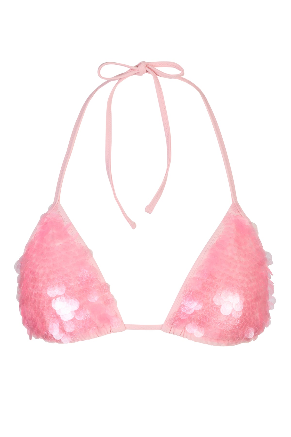 ⁣⁢Triangel-Bikinioberteil in Babyrosa⁤⁣