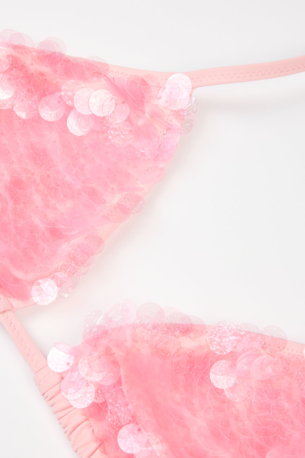 ⁣⁢Triangel-Bikinioberteil in Babyrosa⁤⁣