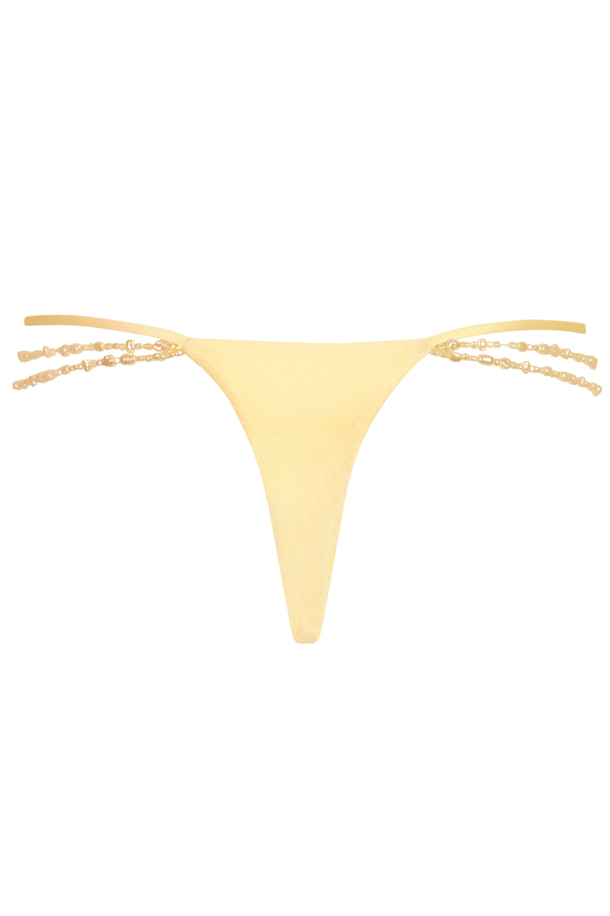 ⁣⁢Cheeky-Bikinihose mit mehreren Bändern in Zitronengelb⁤⁣