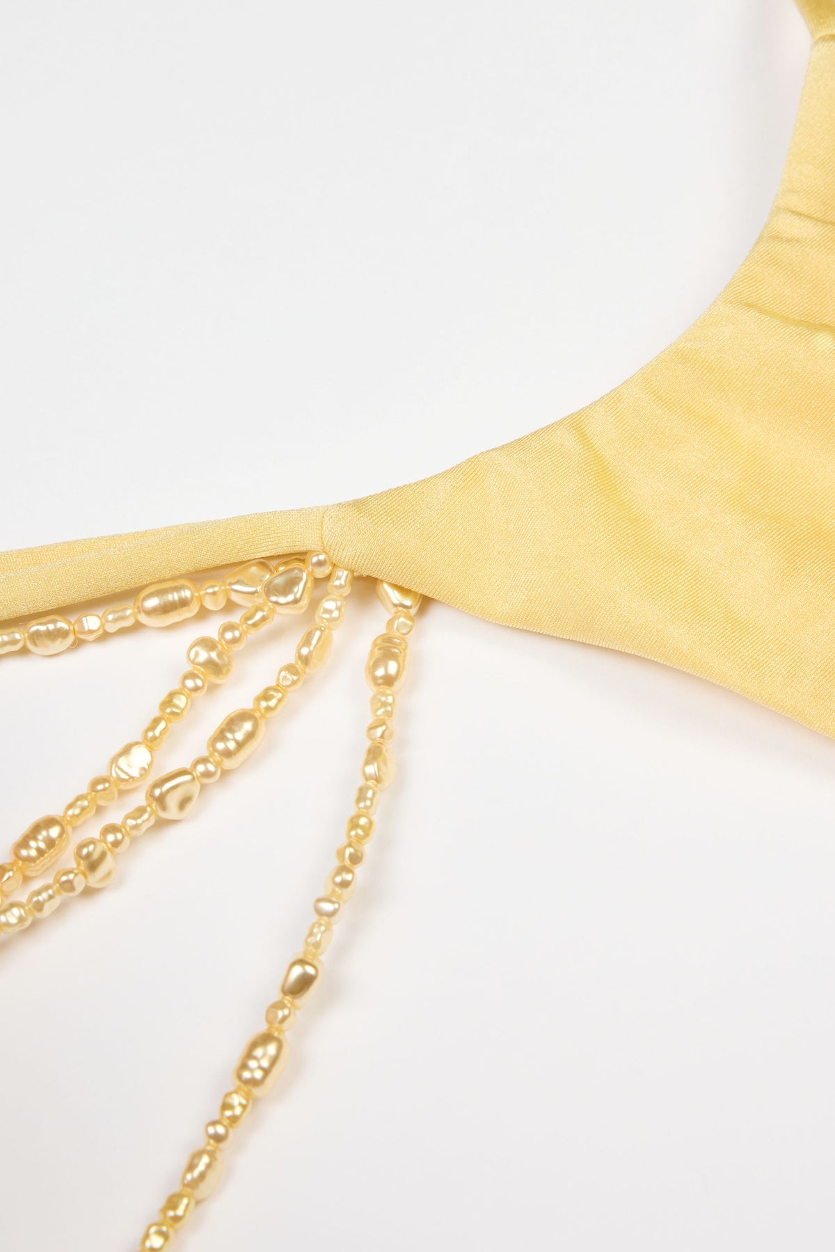 ⁣⁢Cheeky-Bikinihose mit mehreren Bändern in Zitronengelb⁤⁣