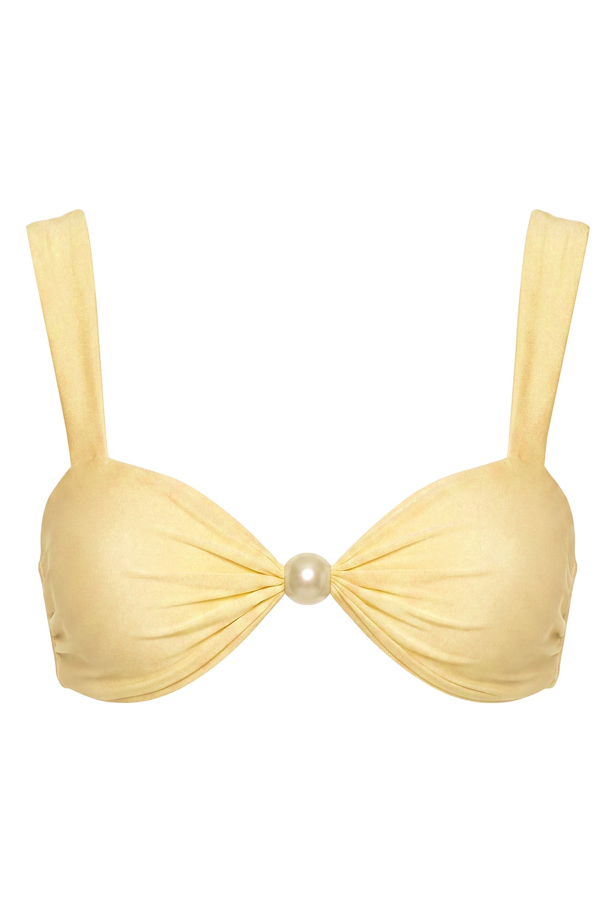 ⁣⁢Bikinioberteil in Zitronengelb⁤⁣