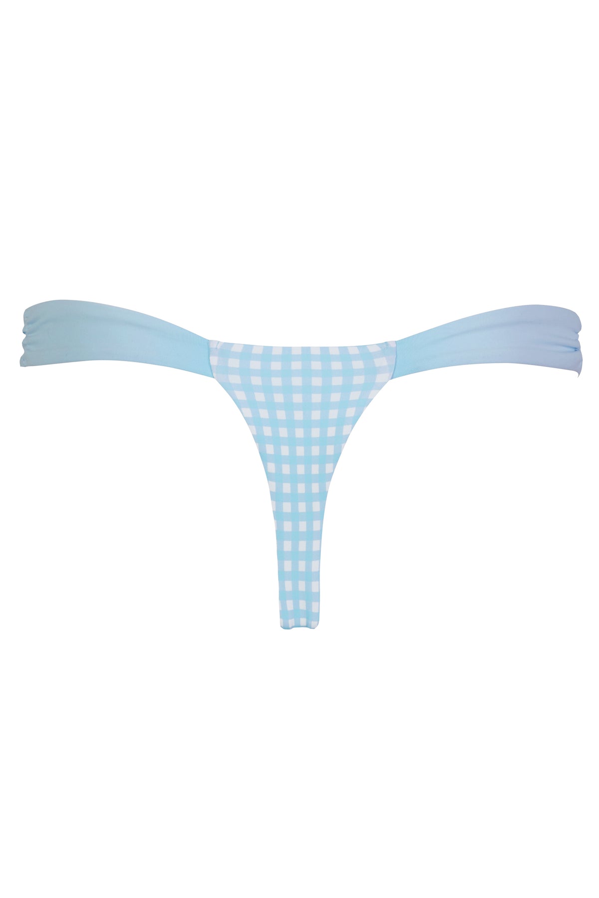 ⁣⁢Tanga-Bikinihose im blauen Vichy-Karo⁤⁣