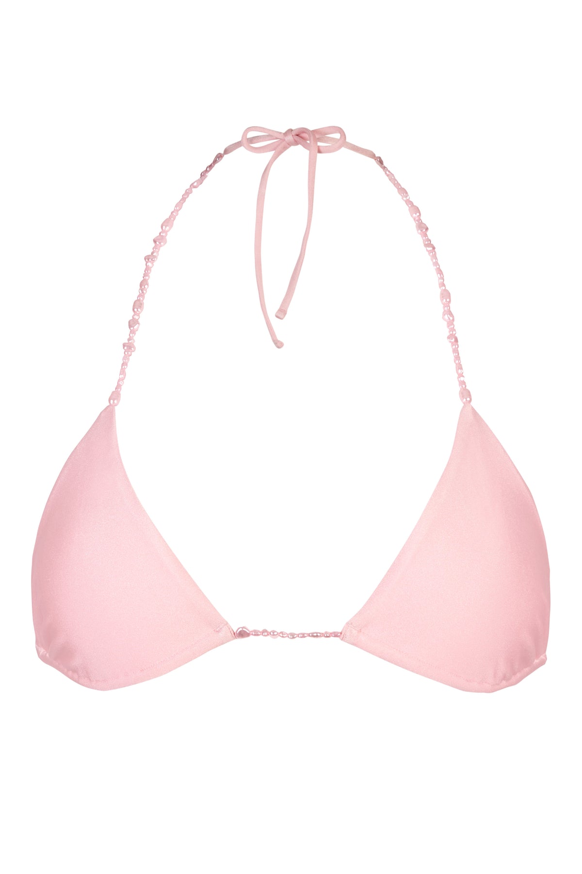 ⁣⁢Triangel-Bikinioberteil in Babyrosa⁤⁣