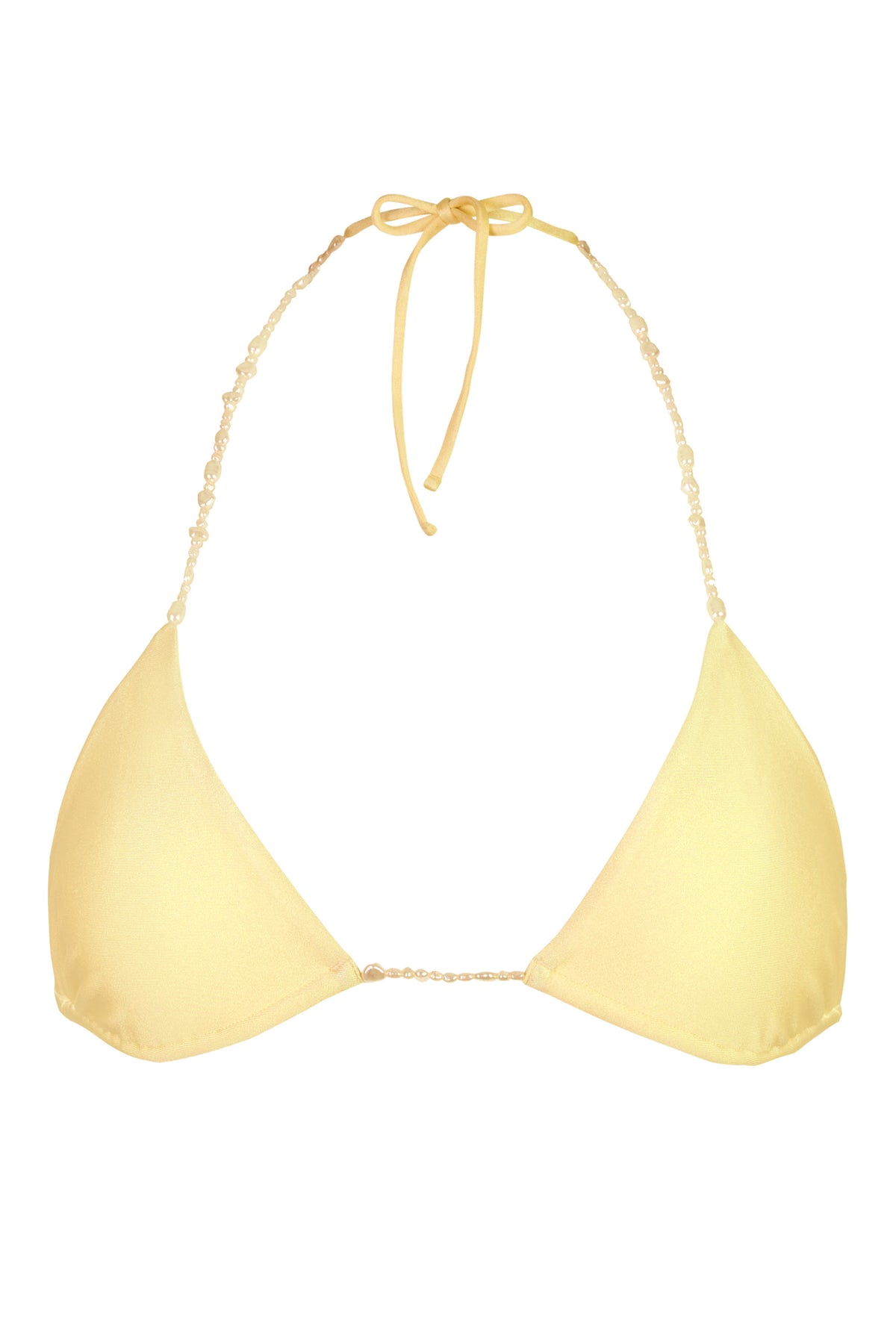 ⁣⁢Triangel-Bikinioberteil in Zitronengelb⁤⁣