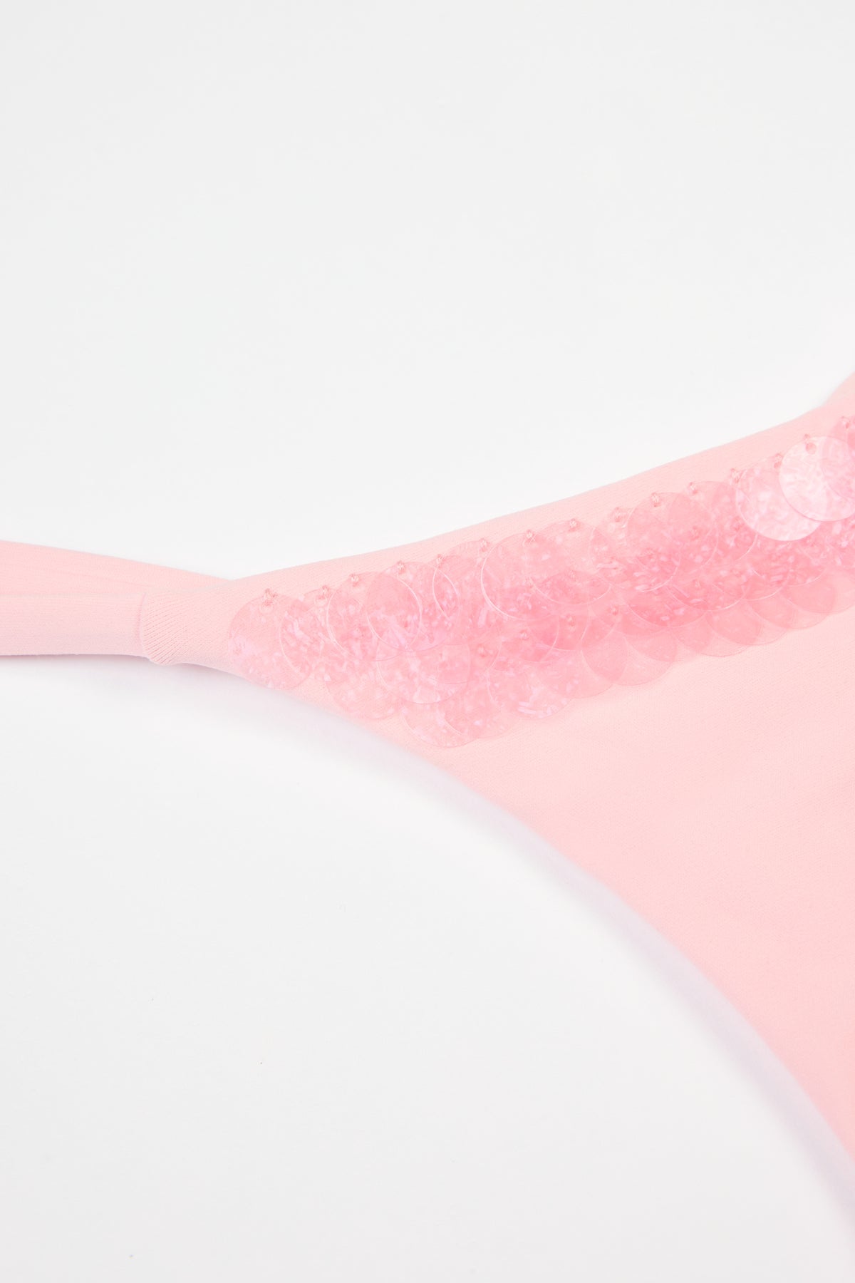 ⁣⁢Tanga-Bikinihose mit seitlichen Bindebändern in Babyrosa⁤⁣