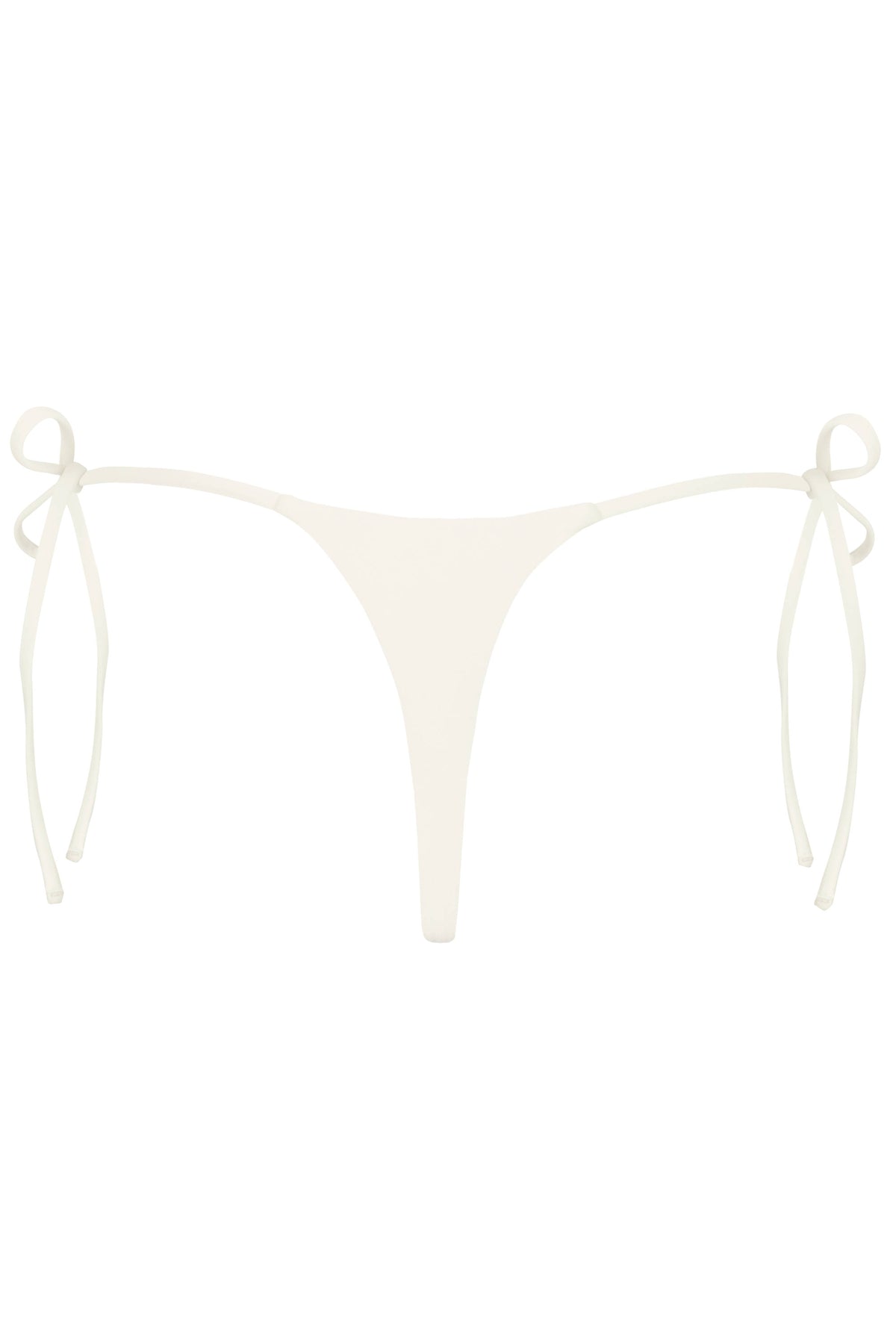 ⁣⁢Tanga-Bikinihose mit seitlichen Bindebändern in Perlweiß⁤⁣