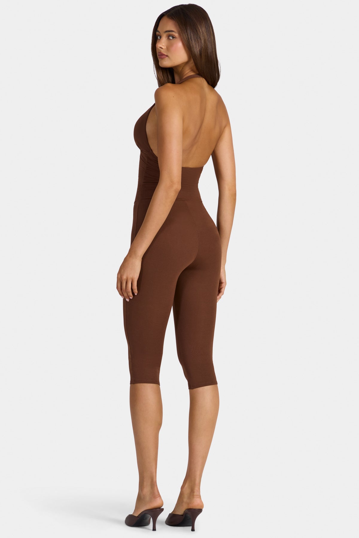 ⁣⁢Modal Capri-Jumpsuit in Cocoa Brown⁤⁣ - 2