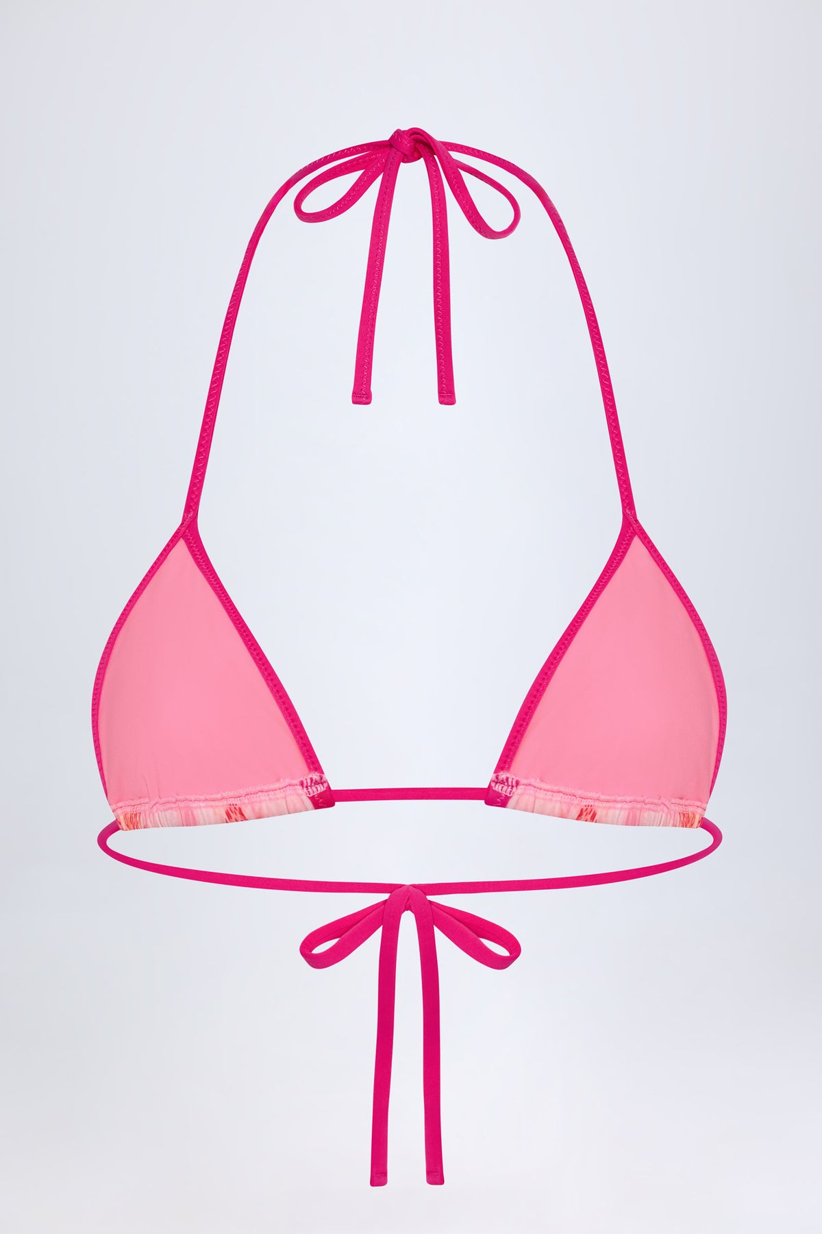 ⁣⁢Triangel-Bikinioberteil im rosa Orchideenmuster⁤⁣