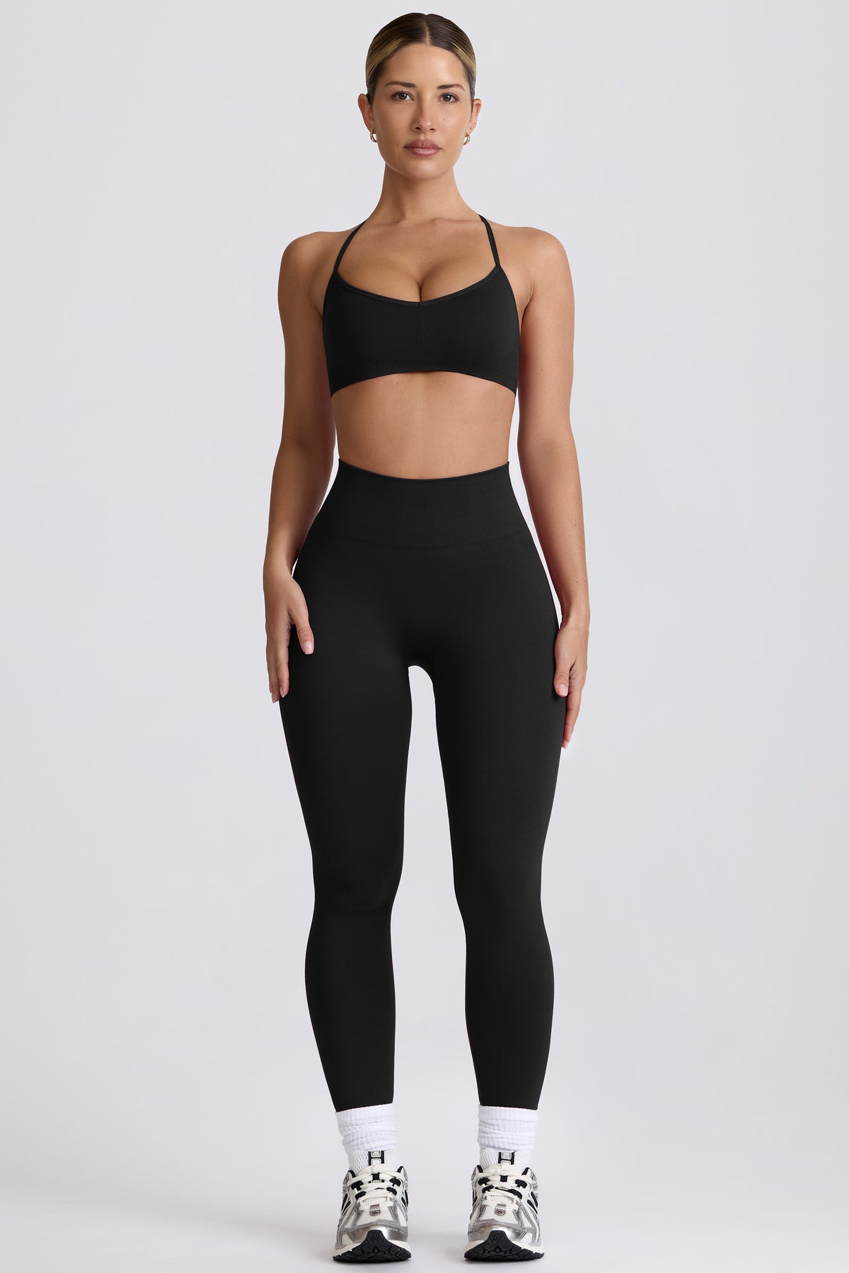 ⁣⁢Super Sculpt Seamless-Leggings in Schwarz⁤⁣