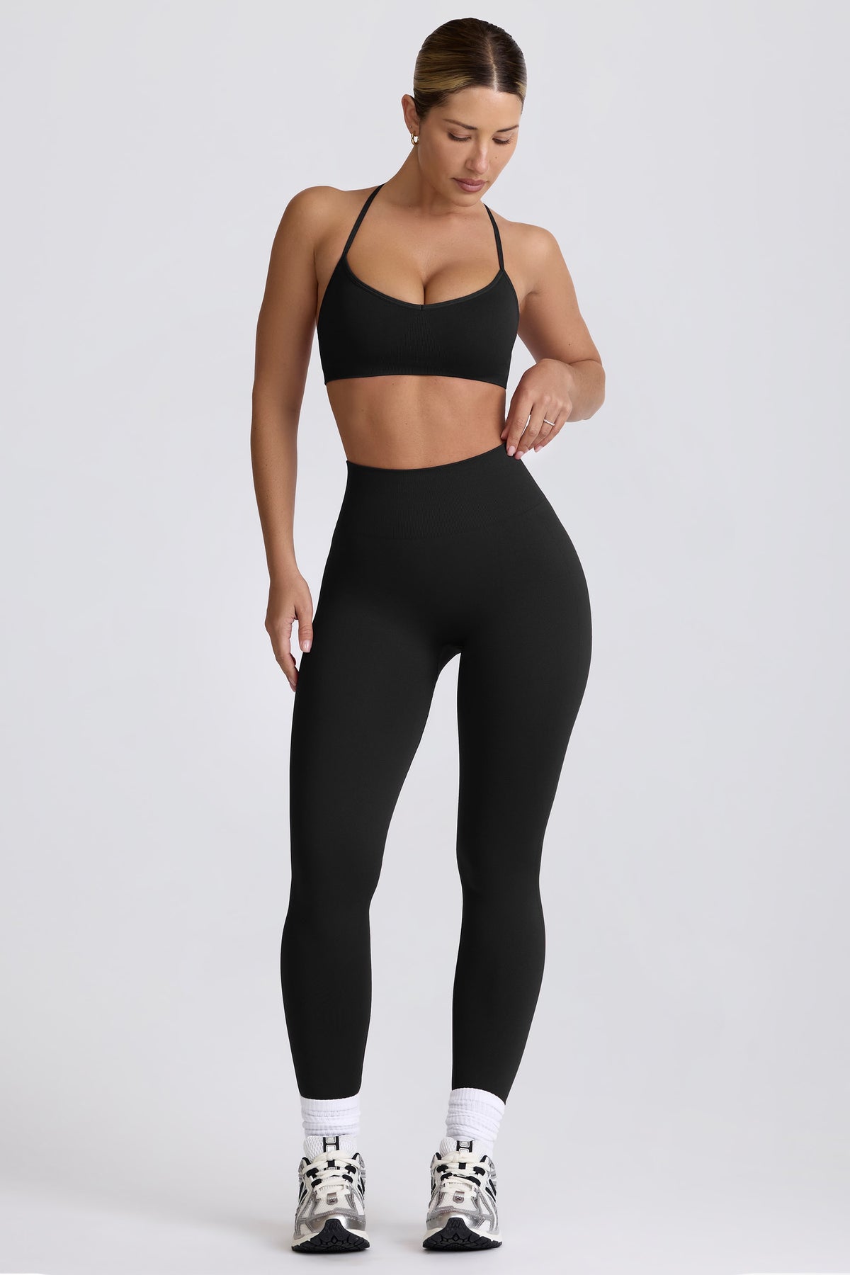 ⁣⁢Super Sculpt Seamless-Leggings in Schwarz⁤⁣