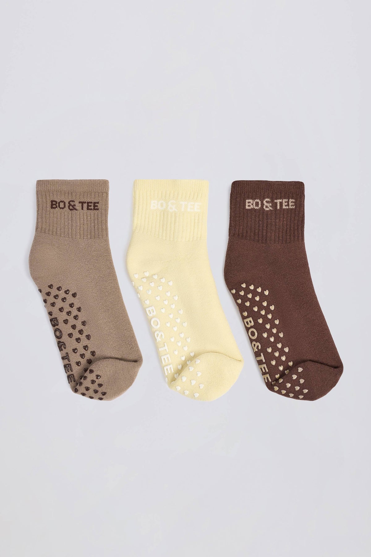 ⁣⁢Pilates Socken Bundle in Mocha Multi⁤⁣ - 1