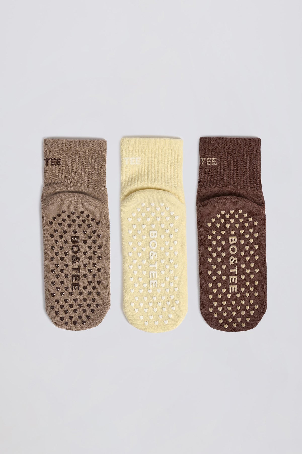 ⁣⁢Pilates Socken Bundle in Mocha Multi⁤⁣ - 2