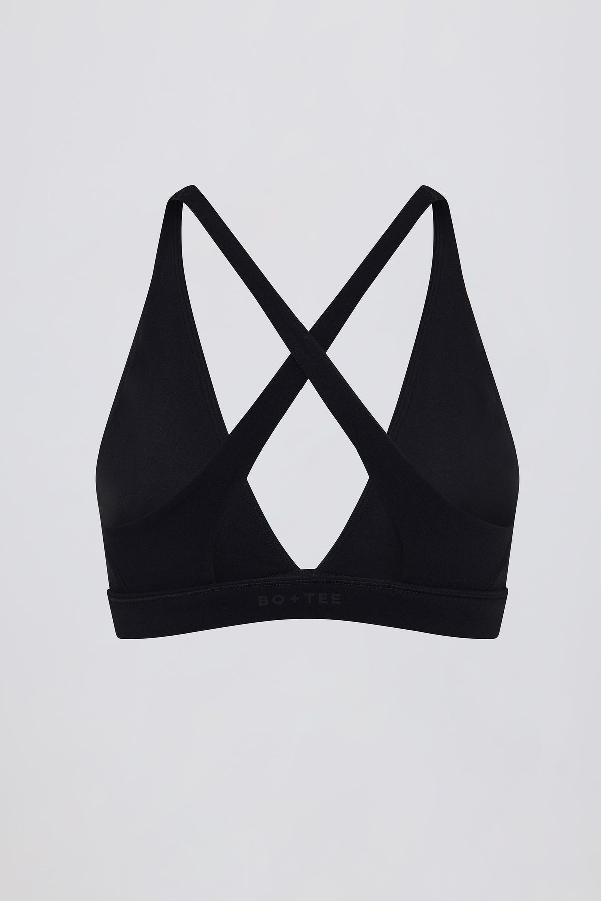 ⁣⁢Soft Active Sport-BH mit überkreuzten Trägern in Schwarz⁤⁣