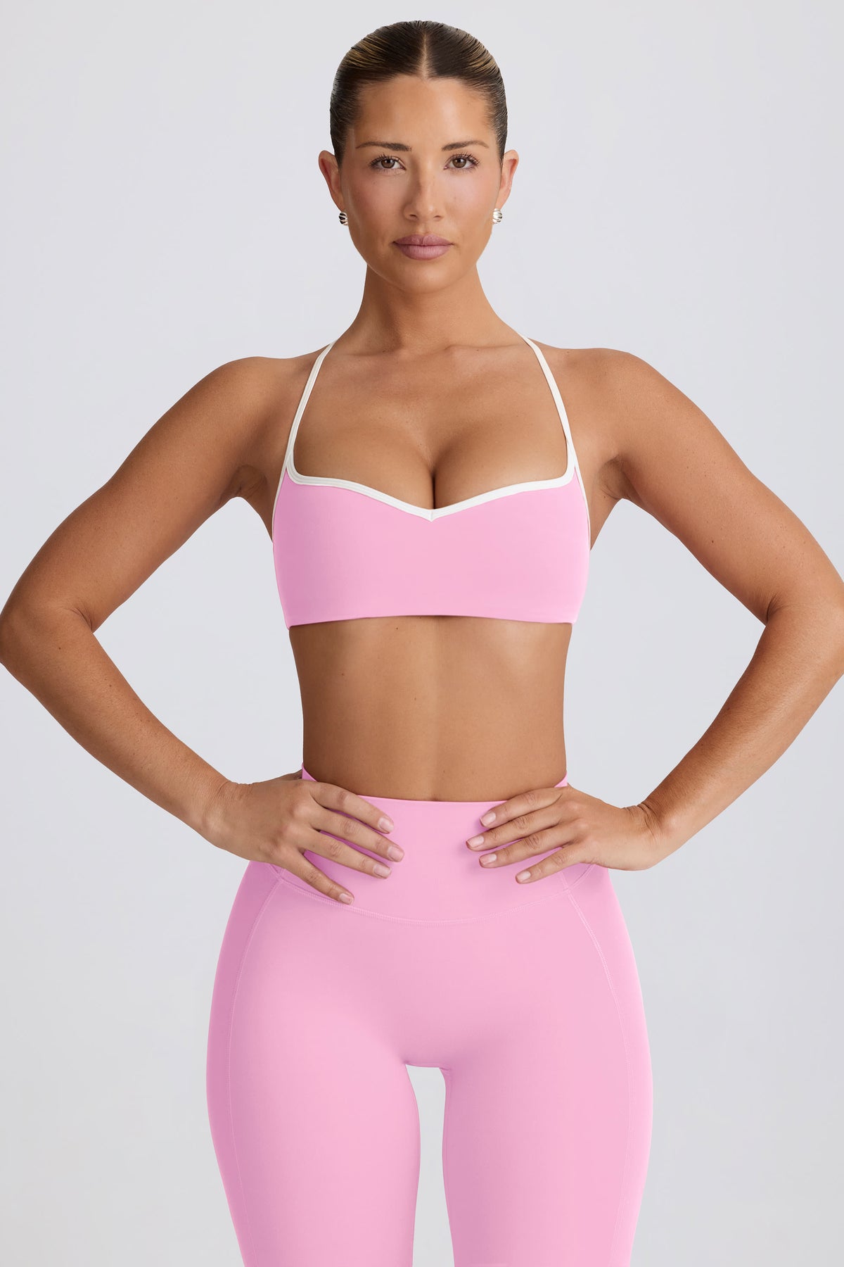 ⁣⁢Soft Active Sweetheart-Neck Sport-BH in Baby Pink⁤⁣ - 1