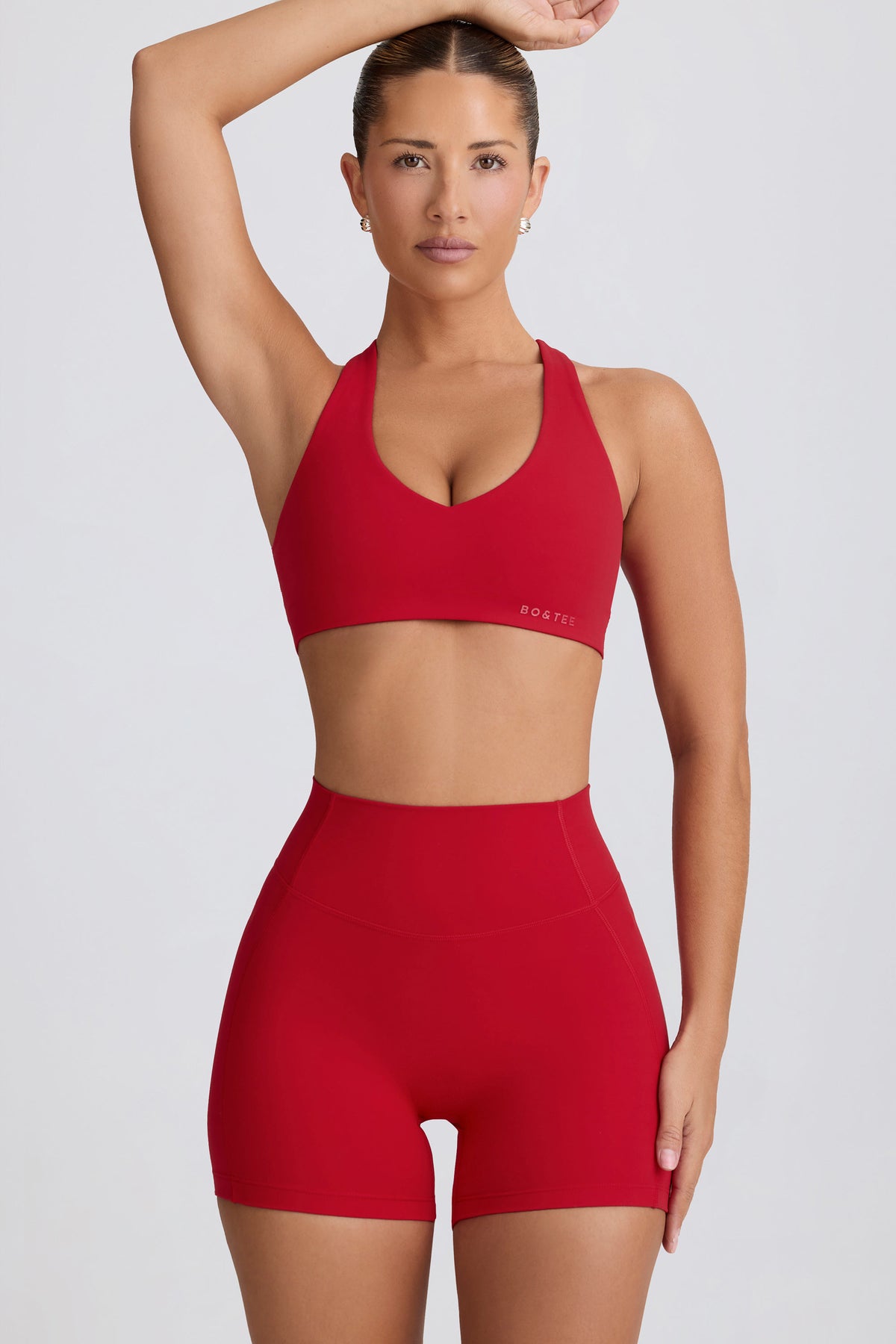 ⁣⁢Soft Active Sport-BH mit leichtem Halt in Hot Red⁤⁣