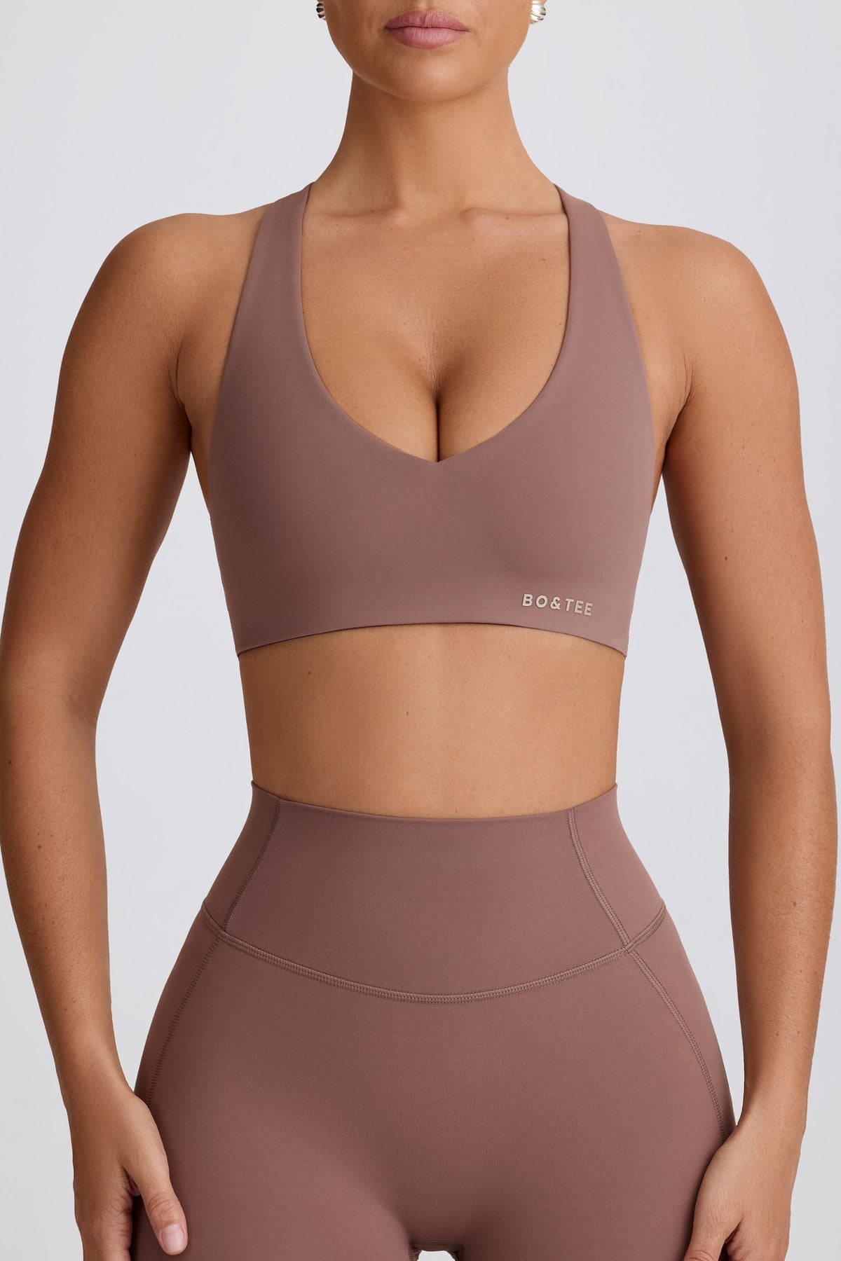 ⁣⁢Soft Active Sport-BH mit leichtem Halt in Mokka⁤⁣