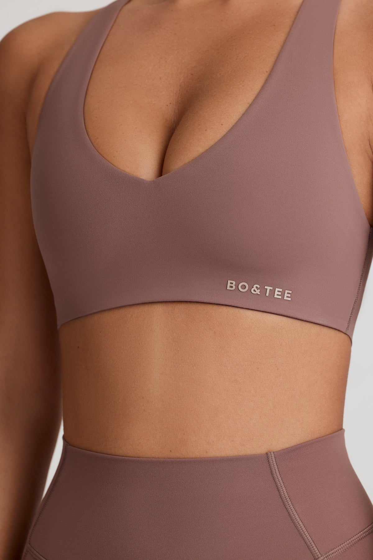 ⁣⁢Soft Active Sport-BH mit leichtem Halt in Mokka⁤⁣