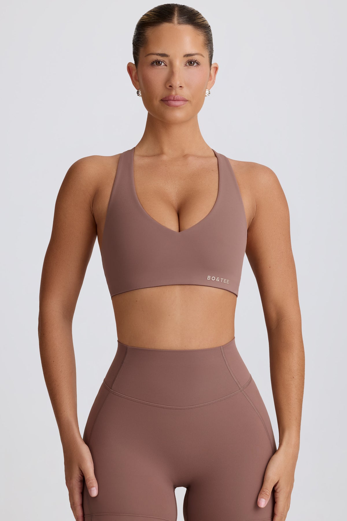 ⁣⁢Soft Active Sport-BH mit leichtem Halt in Mokka⁤⁣