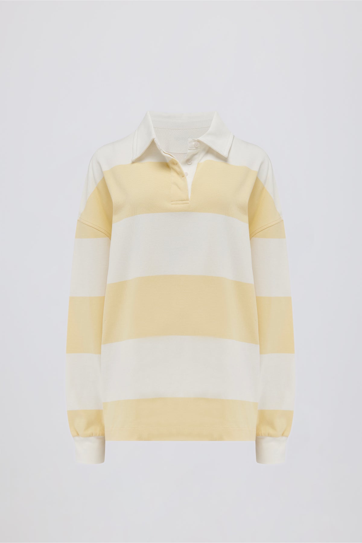 ⁣⁢Gestreiftes Oversized-Langarmshirt in Lemon⁤⁣ - 2