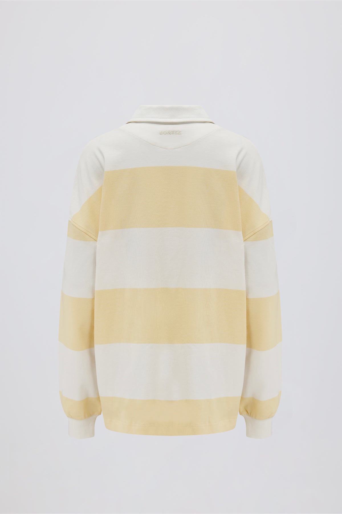 ⁣⁢Gestreiftes Oversized-Langarmshirt in Lemon⁤⁣