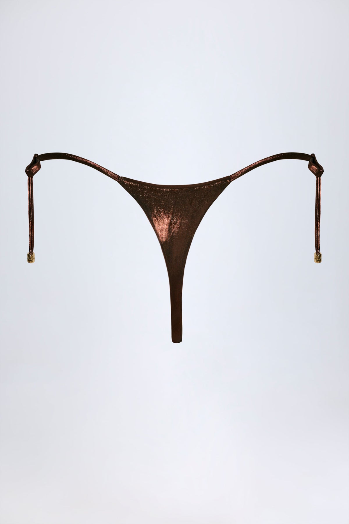 ⁣⁢Tanga-Bikinihose in Bronze Gold⁤⁣