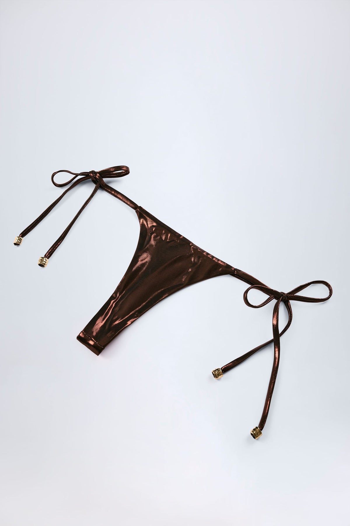 ⁣⁢Tanga-Bikinihose in Bronze Gold⁤⁣