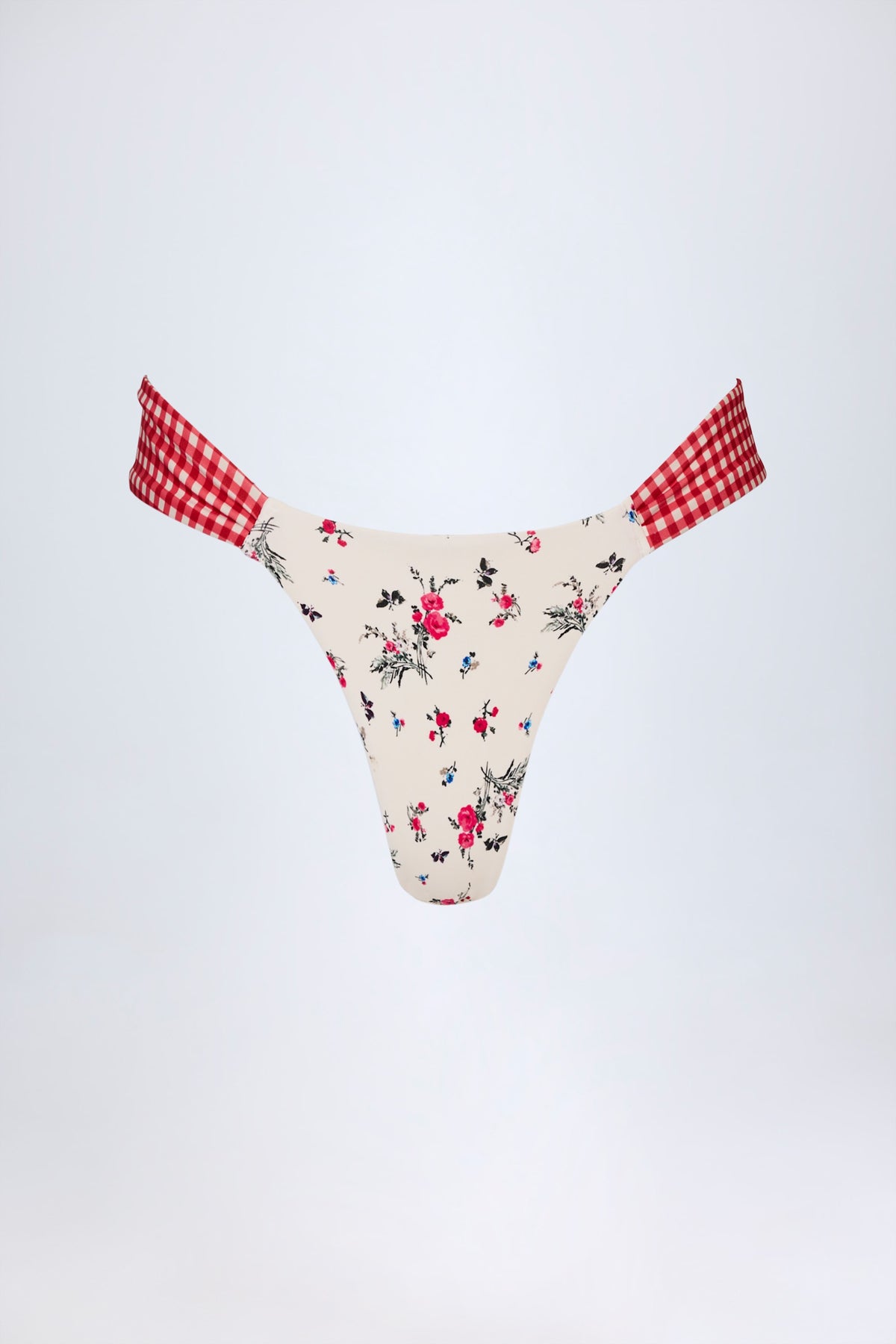 ⁣⁢Cheeky Bikinihose in roter Blumenprint⁤⁣