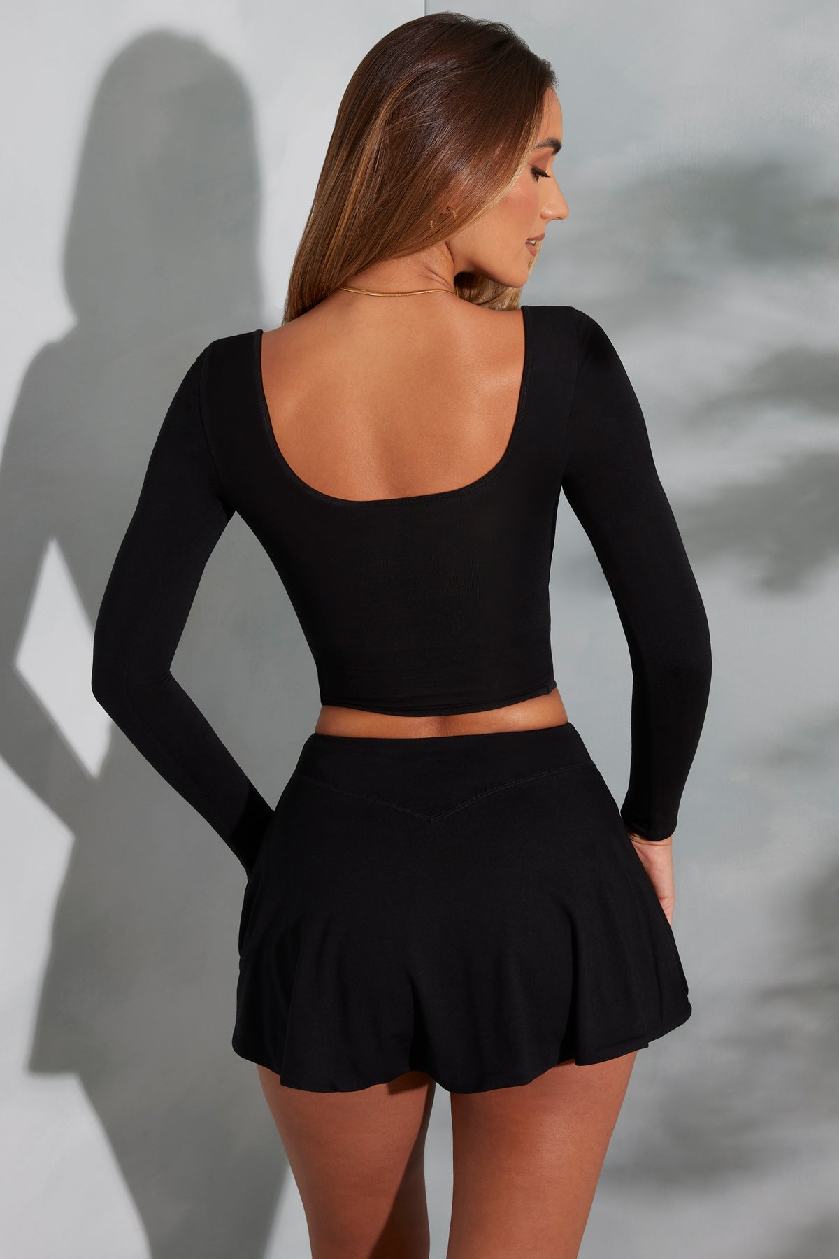 ⁣⁢Mini Skort in Schwarz⁤⁣ - 2